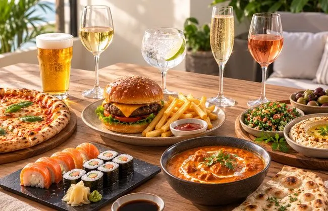 Best Drinks to Pair with Dubai Takeaway